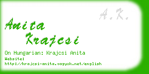 anita krajcsi business card